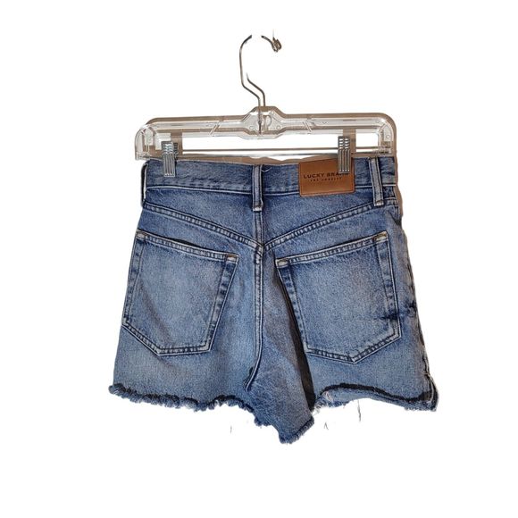 Lucky Brand Button Fly Traveler Jean Shorts High Rise Size 2 / 26 Light Wash - Picture 3 of 5